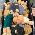 Vintage Lot Of 15  Cabbage Patch Kids Dolls  Mixed Outfits Yarn Hair 1980s READ*