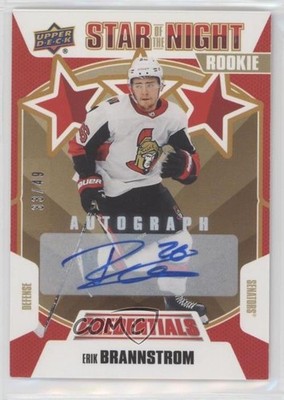 2019-20 Upper Deck Credentials Rookies 38/49 Erik Brannstrom Rookie Auto RC 1q2