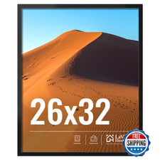 LaVie Home 26x32 Black Picture Frame for Wall Display - HD Plexiglas, Versatile