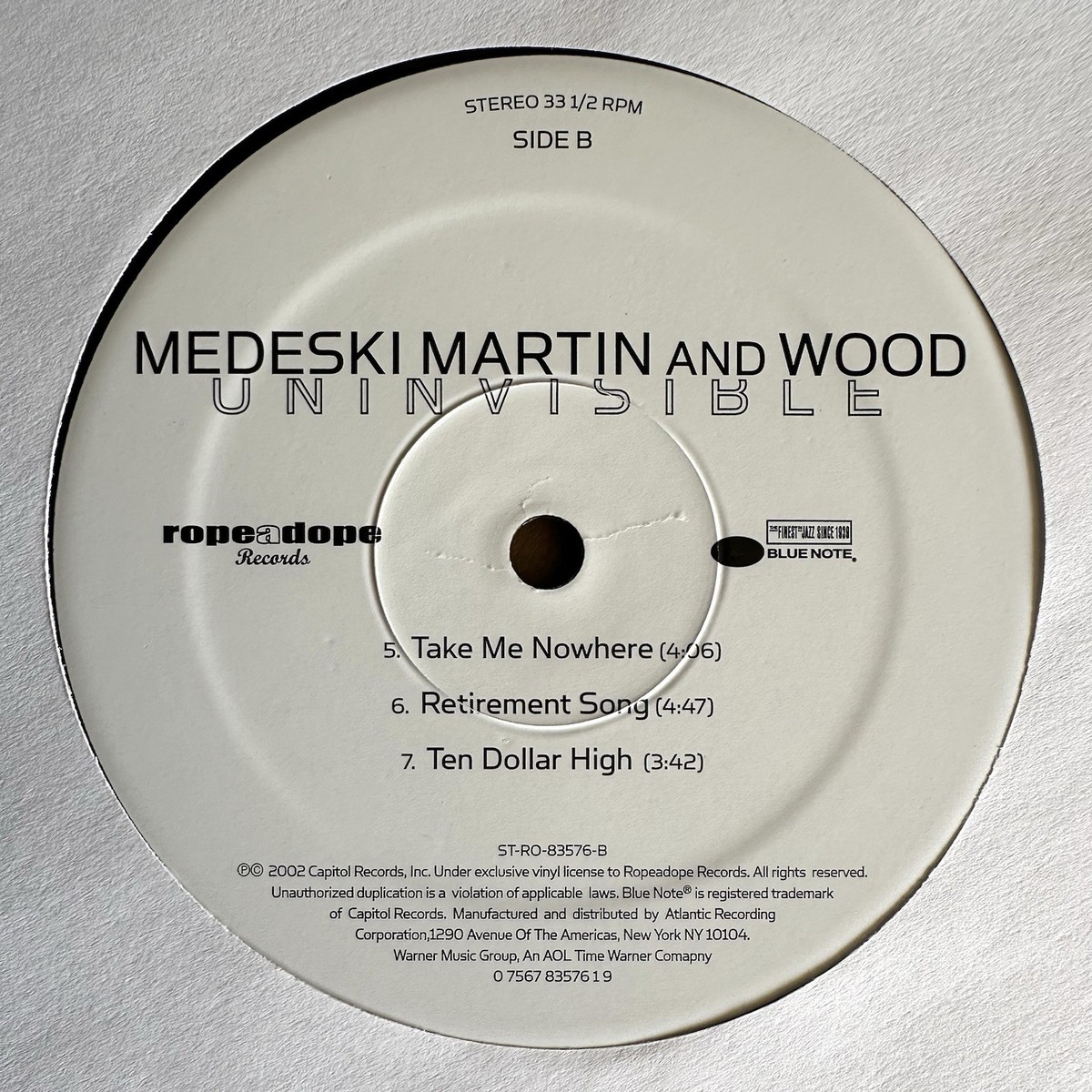 MEDESKI MARTIN & WOOD Uninvisible LP Orig. Press 2x Vinyl