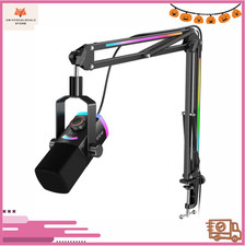 Gaming Microphone Kit XLR USB Dynamic RGB Boom Arm Streaming Mic