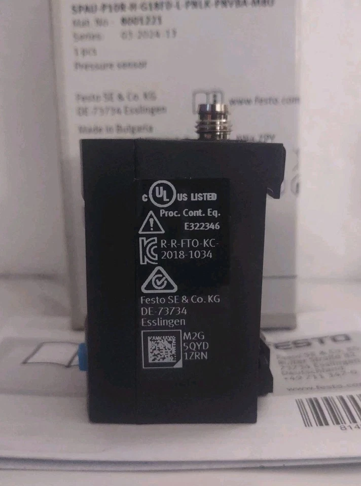 Festo SPAU-P10R-H-G18FD-L-PNLK-PNVBA-M8U Pres. Sens. PN 8001221 *NEW*FREE SHIP* - Image 2 of 4