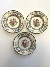 3 Copeland Spode CHINESE ROSE 629599 Green Trim Floral, Bread Plate, 6 1/4"