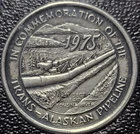 1975 ALASKA Mint Trans-Alaskan Pipeline 1oz .999 fine Silver
