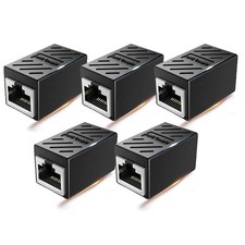 RJ45 Coupler 5 Pack Shielded Inline Gigabit Ethernet LAN Internet Network Pat...