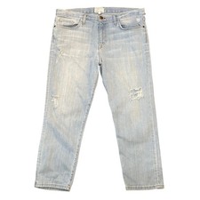 Current/Elliott The Boyfriend Jeans Boardwalk Destroy Distressed Light Wash 31