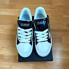 NUMERIS Herren Sneaker Low Top Schnürung Schwarz/Weiß EU 43 Walking