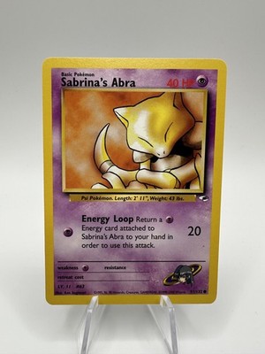Sabrina's Abra 91/132 Gym Heroes Unlimited Common Pokémon TCG Ken Sugimori