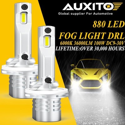 AUXITO 880 892 893 LED Fog Light Bulb Conversion Kit 32000LM 6000K 100W White 2X