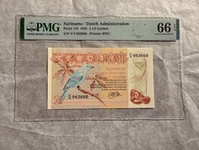 1985 Suriname / Dutch Administration 2 1/2 Gulden Pick#119 PMG 66 EPQ Gem UNC