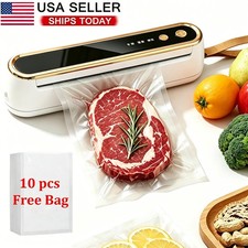 Vacuum Sealer Machine Food Vacuum Sealer Portable Rechargeable w/ Bags Dry Wet