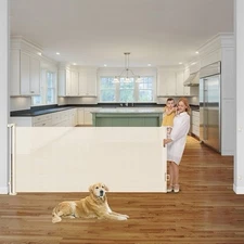 42 Inch Tall Retractable Baby Gates for Doorways, 75”Long Dog Gate for Stair...