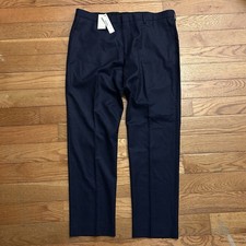 NEW J Crew Ludlow Slim 100% Wool Navy Blue Pleated Suit Pants 36x30