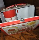 Strawberry Shortcake Metal Lunchbox and Thermos Vintage 1970s Red Collectible — photo 3