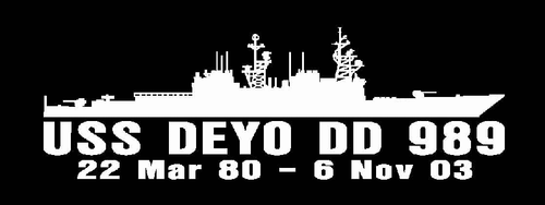 USS DEYO DD 989 Silhouette Decal U S Navy USN Military - Picture 5 of 5