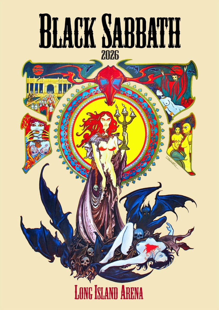 2026 Wall Calendar (12pg) BLACK SABBATH Vintage Music Photo Poster