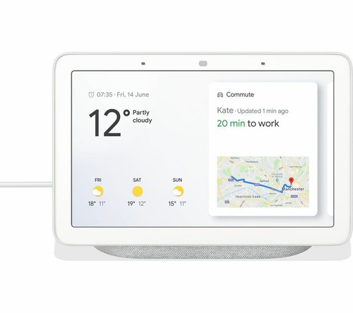 Google Nest Home Hub 7" Smart Speaker & Display Voice Control Command Assistant