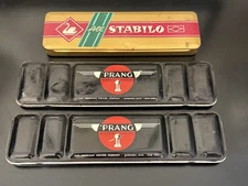 Vintage Prang Watercolor Paint Tin Ohio All Stabilo Pencil Tin Germany Lot of 3
