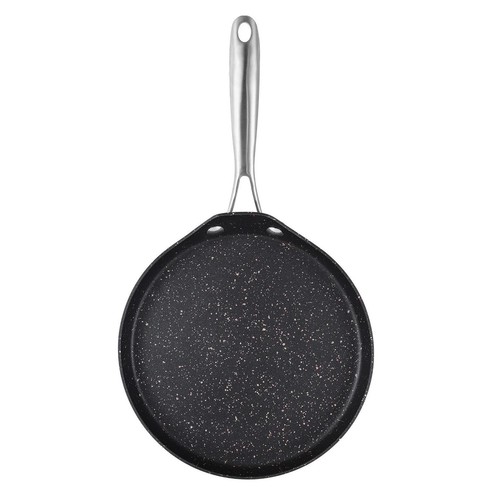 Non-Stick Griddle Pan Round Forged Aluminium Oven Safe MasterPro Vita Black 24cm - Picture 2 of 4
