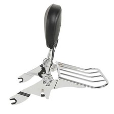 Barra Sissy nera rimovibile con rack per Harley-Davidson FLHX Street Glide 18-18