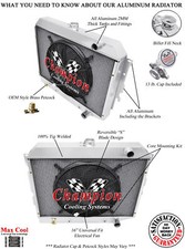 Er Champion 4 Row Radiator16 Fan For 1968-1973 Plymouth Satellite Hemi Engine Er Champion 4 Row Radiator16 Fan For 1968-1973 Plymouth Satellite Hemi Engine