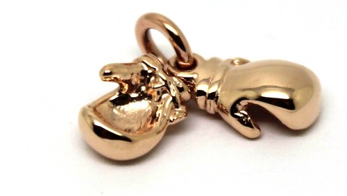 Solid 9ct Yellow or Rose or White Gold Small 2 x Boxing Gloves Pendant 1 PAIR - Picture 25 of 39