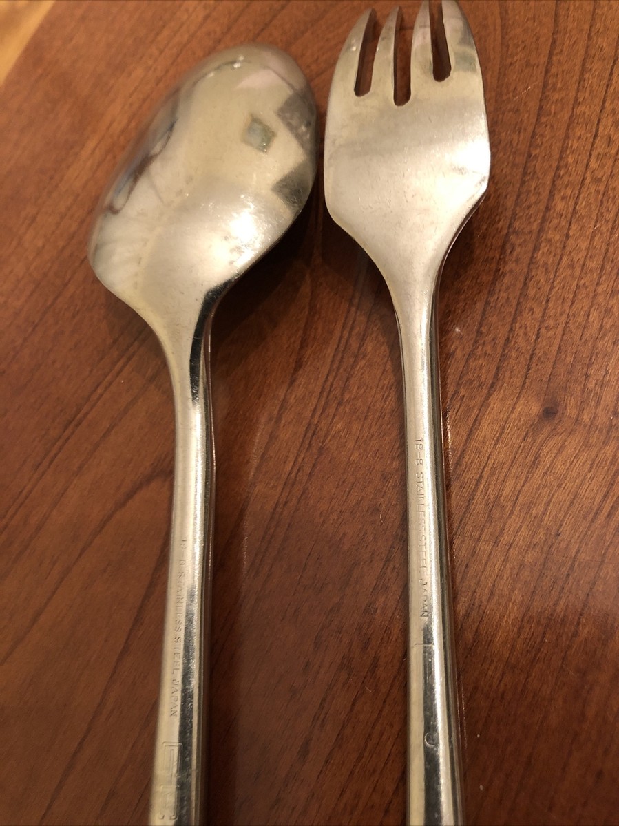 Lucky Wood LUW3 Stainless Japan Soup Spoon and Dessert Fork | eBay