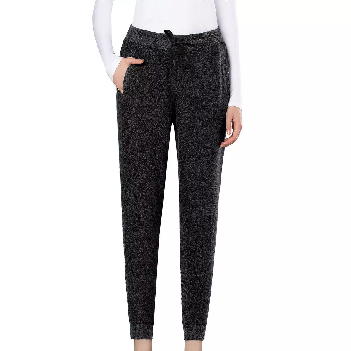 Member's Mark Women's Super Soft Favorite Lounge Jogger Pants Black Heather