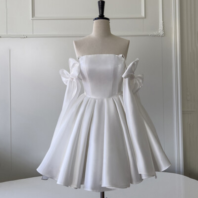 French Vintage Puffy Bow Design Waisted Birthday Short Dresses Prom Dresses | eBay French Vintage Puffy Bow Design Waisted Birthday Short Dresses Prom Dresses | eBay