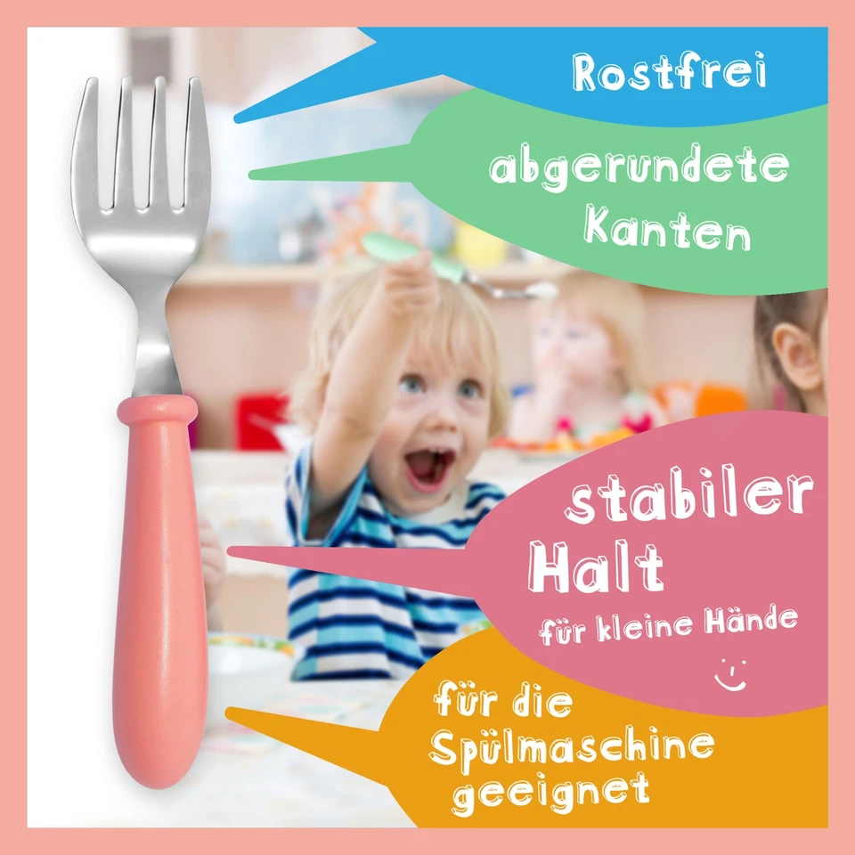 Set di stoviglie per bambini antiscivolo stoviglie per bambini set di stoviglie posate per bambini - Immagine 2 di 3