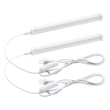 1FT Led Tube Light, 6500k Cool White, 5W, Utility Shop Light W/ Power Cord 2Pack