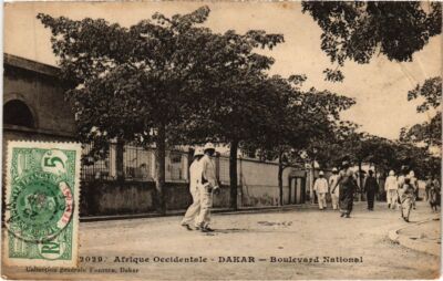 Old postcard AK Dakar Boulevard National MADAGASCAR (1261979)