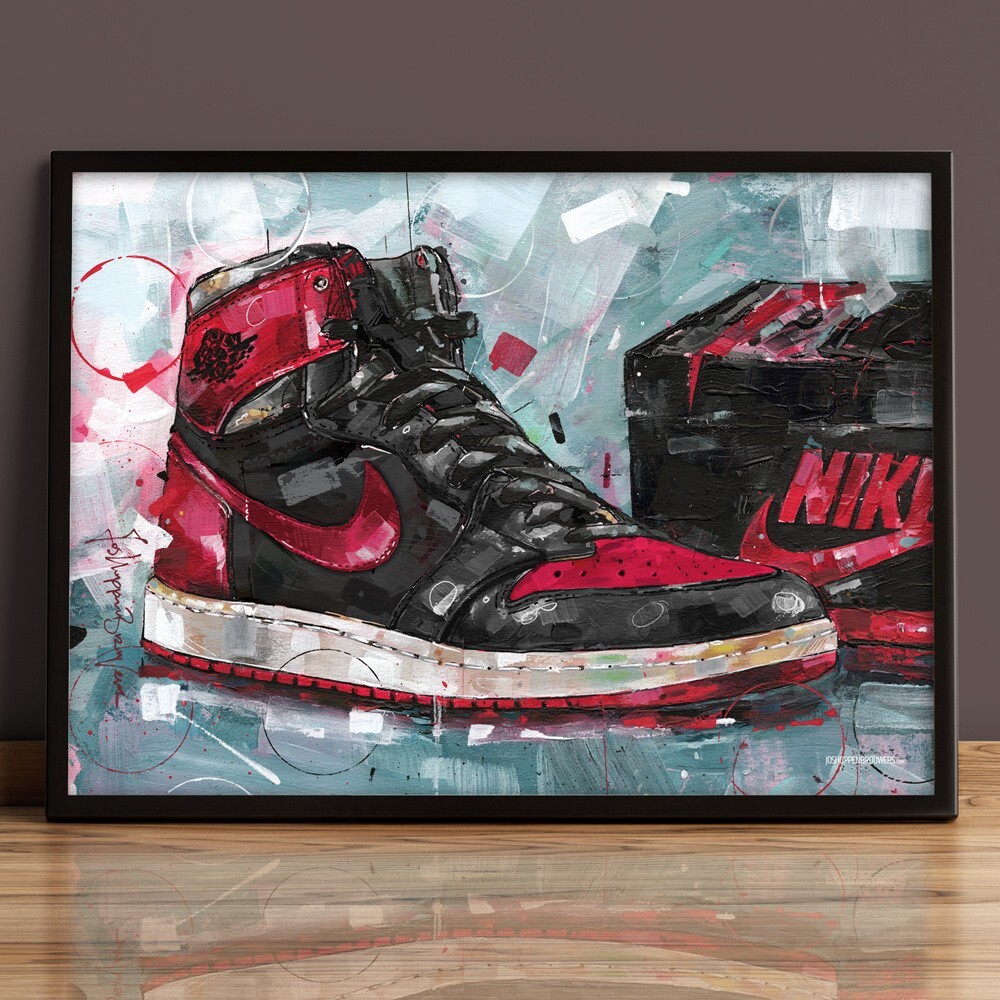 Nike air Jordan 1 Banned poster (50x70cm / 19.68×27.56 inch) | eBay