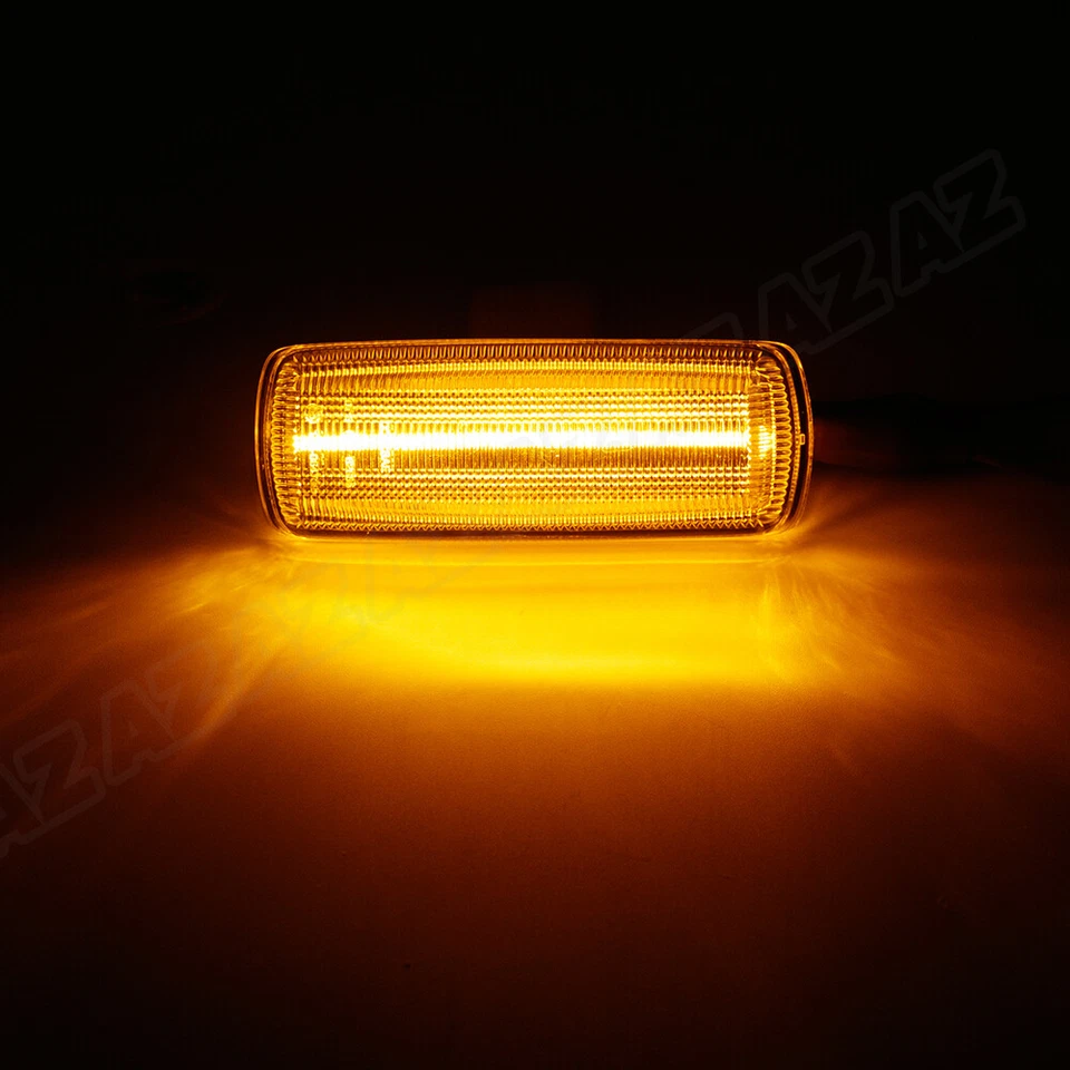 Clear Lens Amber Full LED Side Marker Lights For 1989-1998 Nissan 180SX S13 - Imagem 2 de 4