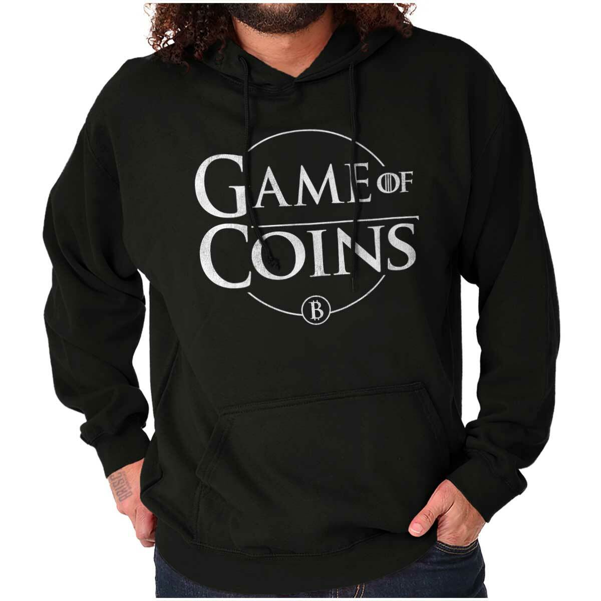 Funny Sarcastic Crypto Humor Game of Coins Hoodie Hooded Sweatshirt Men  Women