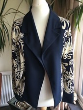 Krisp Ladies Patterned/sparkly Open-front Light Jacket. Size Medium/large