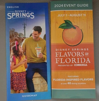 NEW 2024 Disney World Disney Springs Shopping Map Guide + Flavors of Florida map