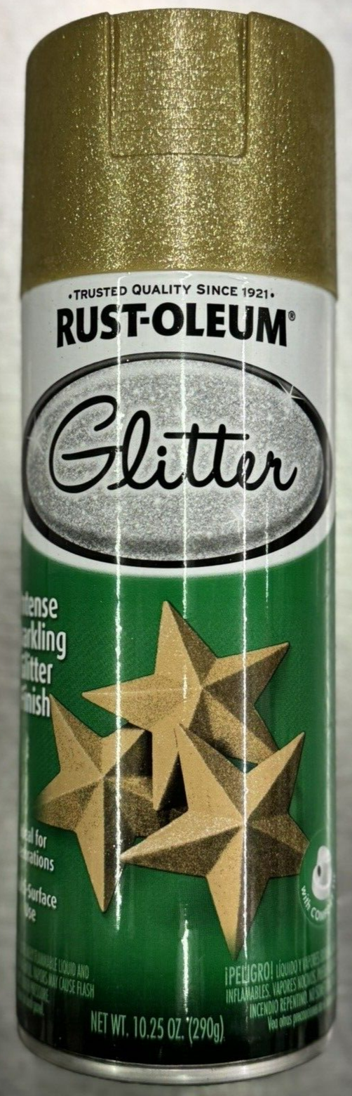 RustOleum Gold Glitter Spray Paint MultiSurface 10.25ounce Can