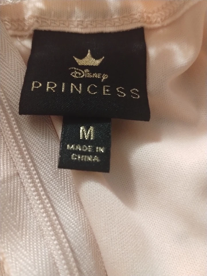 Vestido midi Disney princesa meninas renda floral pêssego cottagecore vibrações retrô tamanho M - Imagem 3 de 3