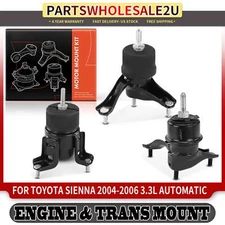 3x Engine Motor & Transmission Mount for Toyota Sienna 2004 2005 2006 V6 3.3L