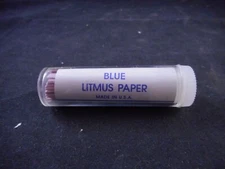 PRECISION LABORATORIES Disposable BLUE Litmus Paper Testing 100 Strips/Vial