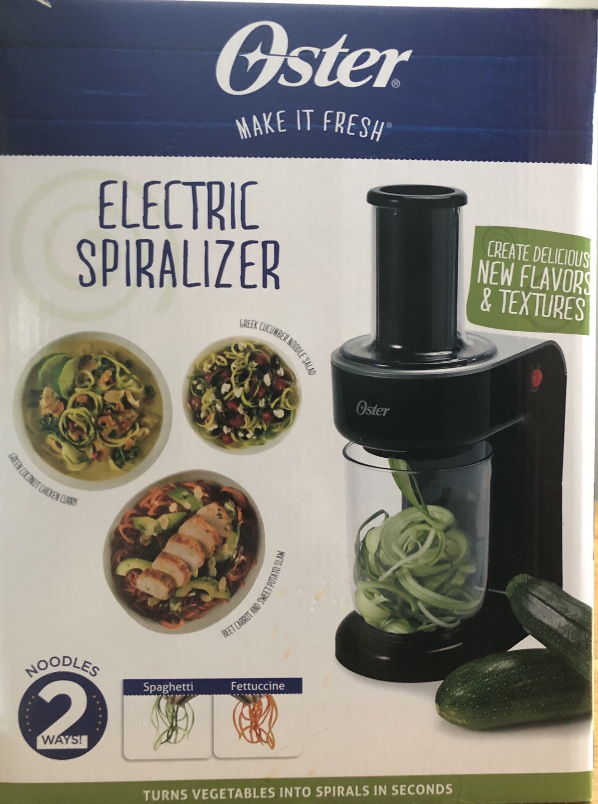 NEW Black Oster Electric SPIRALIZER Easy to Use.  Spiralize Veggies and more