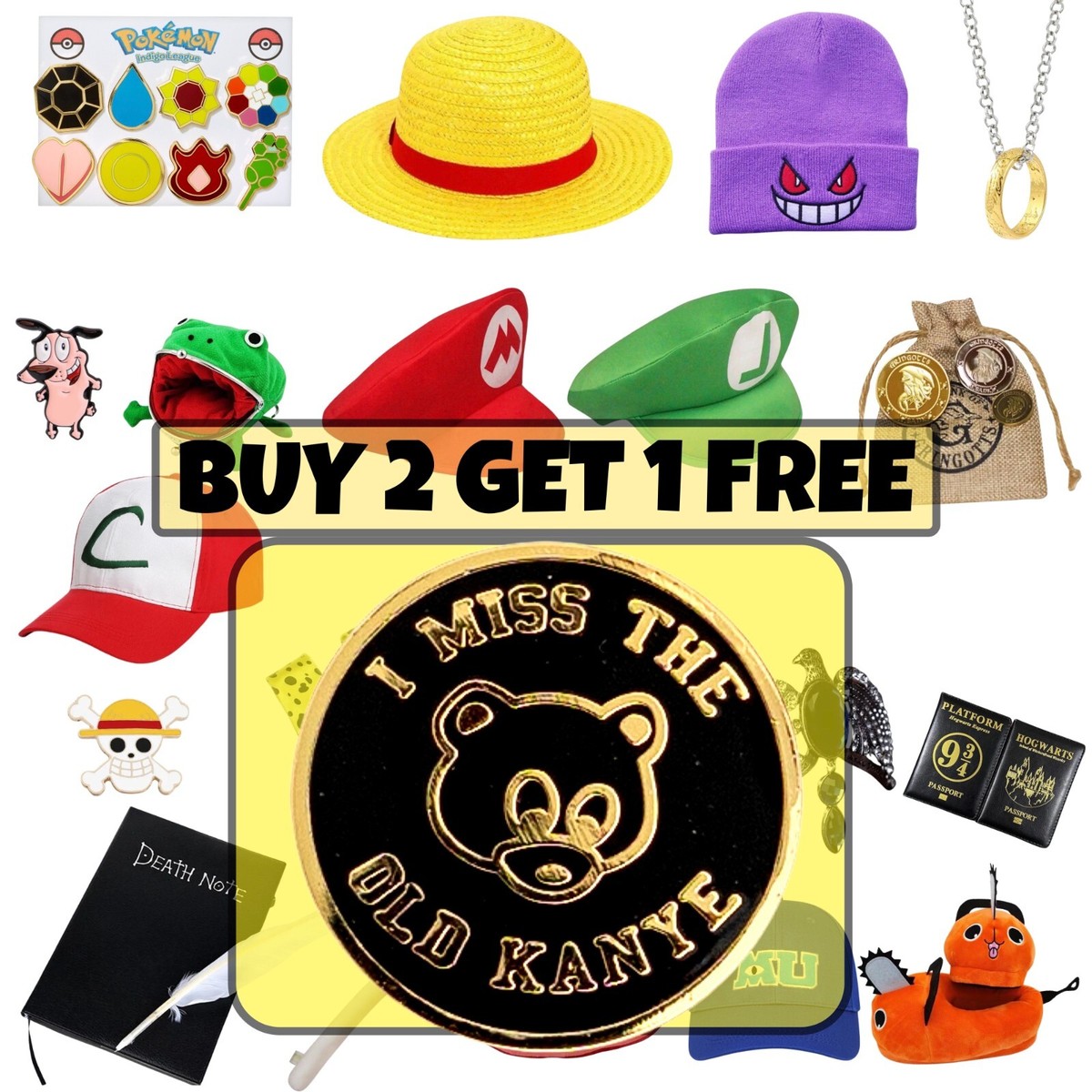 Kanye West Pin Brooch Label 