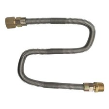 1/2" X 24" Non-Whistle Flexible Flex Gas Line Connector Kit for NG or LP