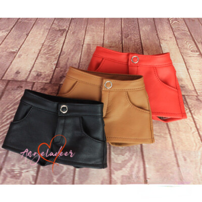 1/6 1/4 Puyoo 1/3 IP Uncle ID BJD Doll Clothes PU Leather Shorts Red/Brown/Black