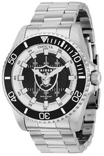Invicta NFL Las Vegas Raiders Men's 47mm Limited Stainless Quartz Watch 36937