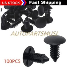100x For Bumper Clips Retainer Car Plastic Rivets Fastener Push Pin Fender Hood