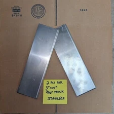 2 Pieces 3" x 10" 304 Stainless Steel Sheet Plate Metal .188(3/16")Thick 7 Gauge