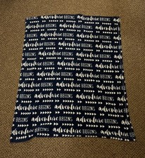 Parents Choice Plush Baby Blanket Navy Blue White Adventure Begins Arrows