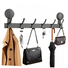 Coat Rack Wall Mounted 6 Suction Cup Hanger for Hanging Coats for Coat Hooks